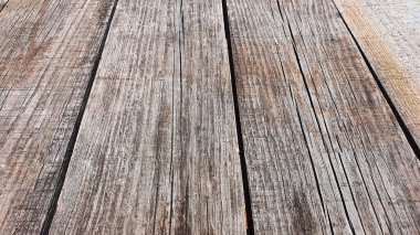 Eski kırsal ahşap yüzey. Arkaplan ve inşaat tahtaları. Kahverengi doku. Boşluğu kopyala