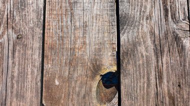 Eski kırsal ahşap yüzey. Arkaplan ve inşaat tahtaları. Kahverengi doku. Boşluğu kopyala