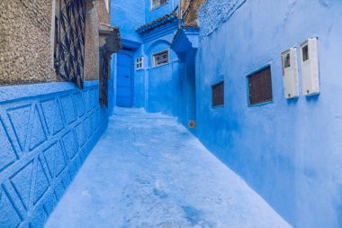 Fas - Chefchaouen mavi şehir.