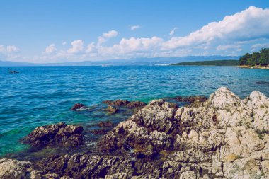 Akşam relax Hırvatistan içinde denize.