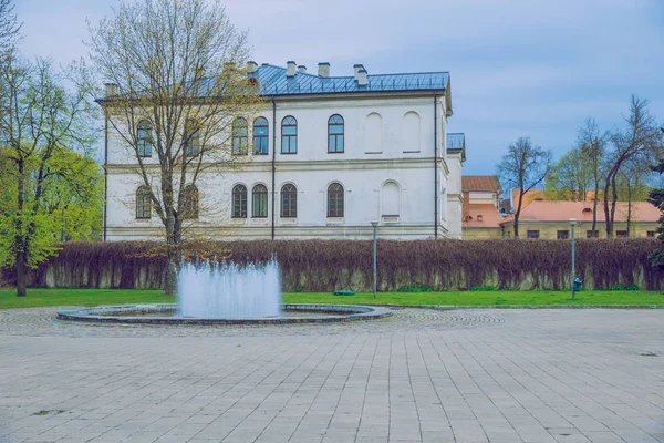 Tavaszi Litvániában. Nézd a régi vár Kaunas. — Stock Fotó