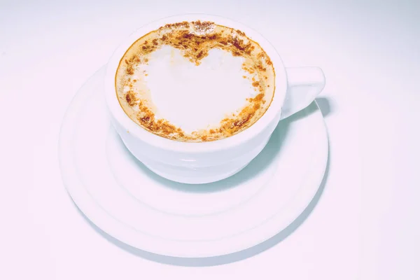 Taza de café con corazón, hermosa decoración . — Foto de Stock