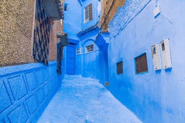 : Chefchaouen, Marocco, 2013. Bahar Afrika. Görünüm strets, doğa