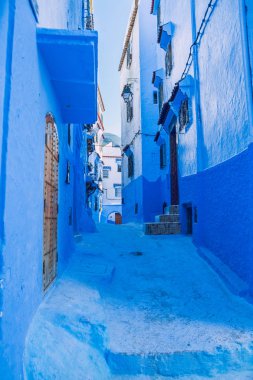 : Chefchaouen, Marocco, 2013. Bahar Afrika. Görünüm strets, doğa