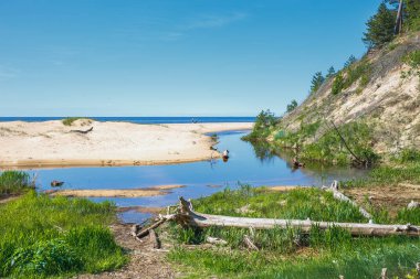 Beyaz dune Saulkrasti, Letonya. 