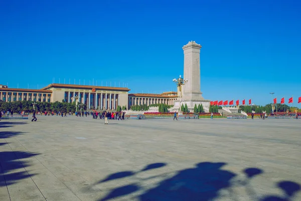 Plaza de Tiananmen, China, otoño 2016 . — Foto de Stock