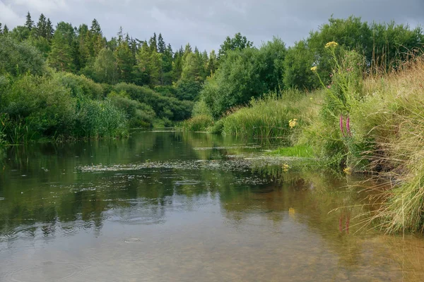 Kandava sabah erken zamanında Abava Nehri.
