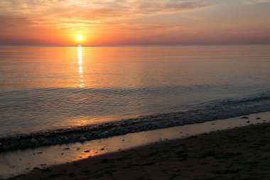 Baltık Denizi, Saulkrasti 2017 gün batımında.