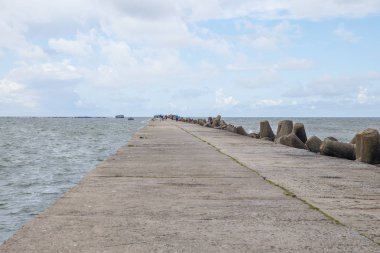 Baltık beach köstebek, Liepaja, Letonya.