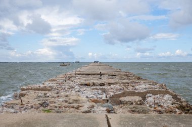 Baltık beach köstebek, Liepaja, Letonya.