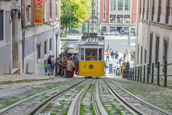 Portugal, Lisabon, city, houses, rails. 2014 — Stock Photo, Image