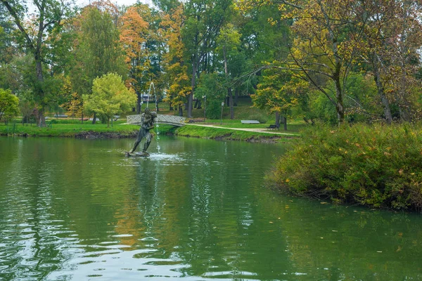 Stare Miasto, miasto, zamek i park w Cēsis, Łotwa. 2017 — Zdjęcie stockowe