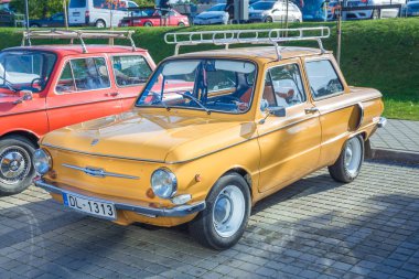 Oldtimer araba Festivali, Zaz, motor Müzesi, Letonya, Riga. 2017