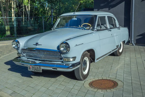 Oldtimer araba Festivali, Volga, motor Müzesi, Letonya, Riga. 2017