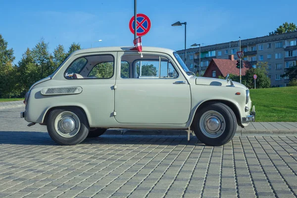 Oldtimer araba Festivali, Zaz, motor Müzesi, Letonya, Riga. 2017 — Stok fotoğraf