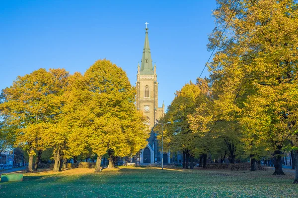 Letónia, Riga, centro da cidade velha, Igreja e arquitetura. Ruas — Fotografia de Stock