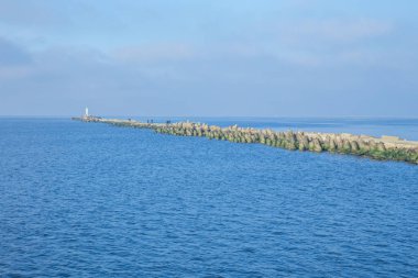 Letonya, Riga, Baltık Denizi, köstebek, dalga, yat. 2017