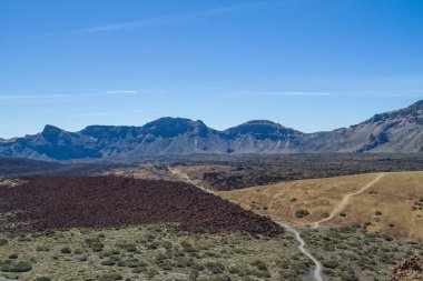 Tenerife jeolojik taşlara. Yanardağ krater.