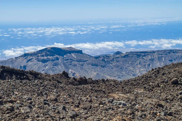 Geological rocks at Tenerife. Volcano crater. — Stock Photo, Image