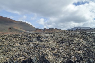 Güneşli Lanzerote güzel bir doğa. Yaz aylarında güneşli gün. 