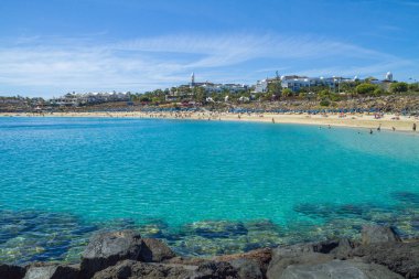 Tenerife, İspanya, plaj, avuç içi ve halklar. 2015
