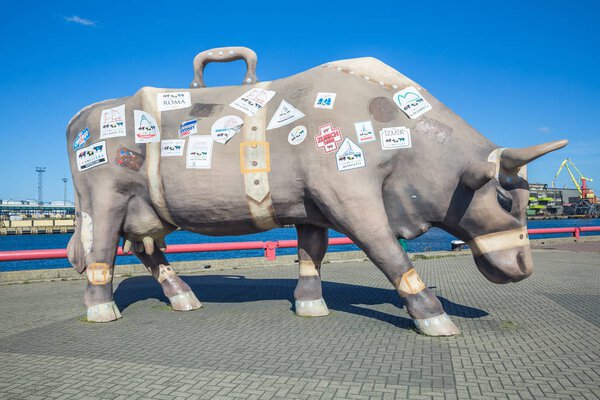 National Venspils symbol, cow.