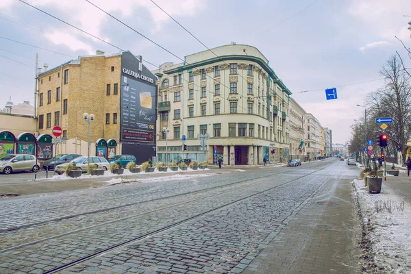 Lettland, Riga, gamla stadskärnan, bemannar och arkitektur. 2018 — Stockfoto