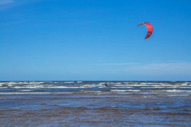 Baltık Denizi, Kitebording. Seyahat fotoğraf.