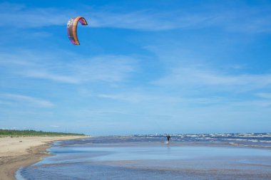 Baltık Denizi, Kitebording. Seyahat fotoğraf.