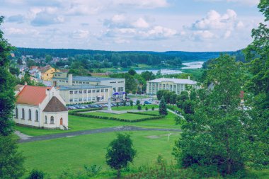 Eski şehir, hill görünümden. Seyahat fotoğraf. Doğa ve Binalar.