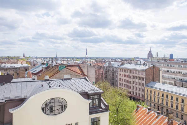 Stadt Riga, Altstadt vom Himmel. Reisefoto. — Stockfoto