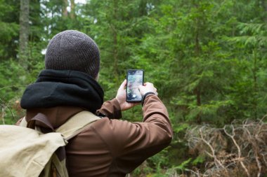 Cesis Şehri, Letonya Cumhuriyeti. Fotoğrafçı hala fotoğrafçı.