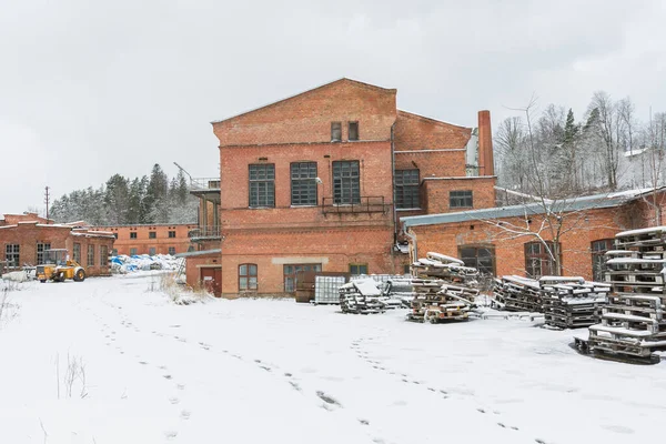 City Ligatne Latvia Old Abandoned Paper Mill Longer Working 2020 — Stock Photo, Image