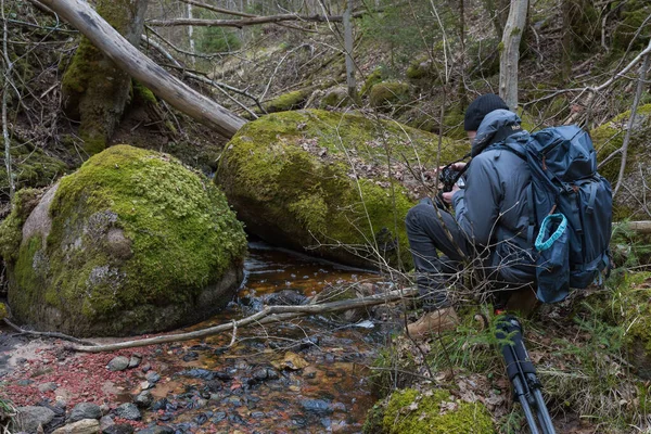 Ciudad Sigulda República Letonia Fotógrafo Sigue Fotografiando Agua 2020 — Foto de Stock