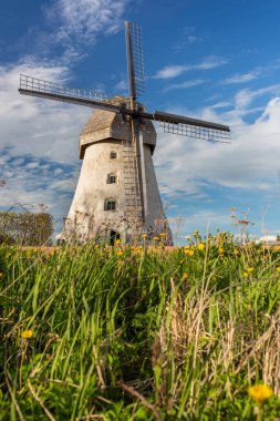 Cit Araisi, Letonya. Eski tarihi yel değirmeni ve doğa. 1405.2020