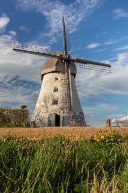 Cit Araisi, Letonya. Eski tarihi yel değirmeni ve doğa. 1405.2020