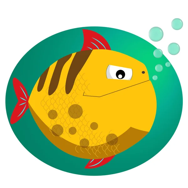 Piranha. Hal lapos stílusú vektoros illusztráció. Díszhalak, tengeri hal. Tengeri színes lapos kivitel hal. — Stock Vector