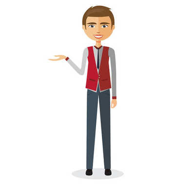 Bir şey illüstrasyon vektör adam hediyeleri.