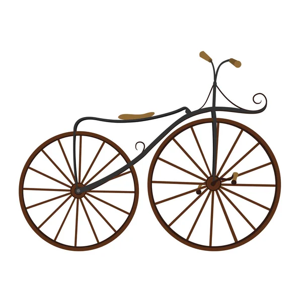 Illustratie retro fiets geïsoleerd op een witte achtergrond. Vectorillustratie — Stockvector