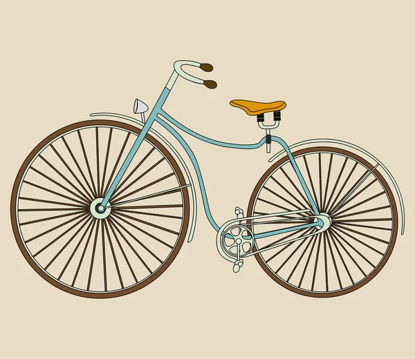 Cykel Retro Illustration. Vektor. — Stock vektor