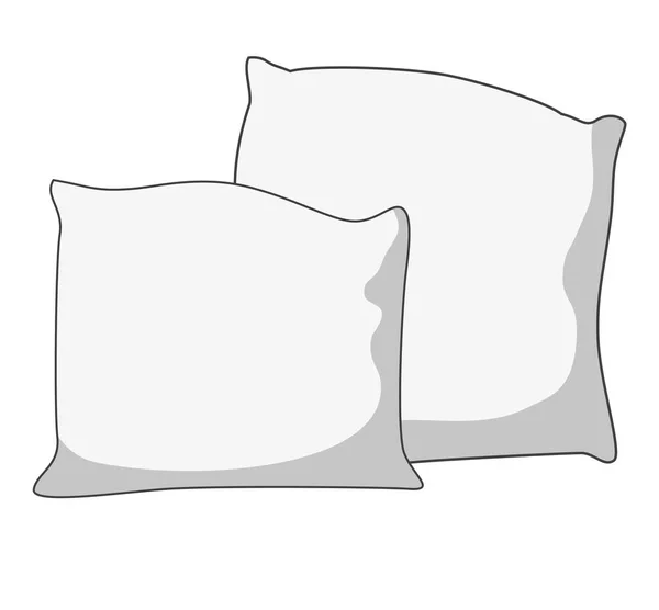 Ilustración de vector de almohada en blanco y negro — Archivo Imágenes Vectoriales