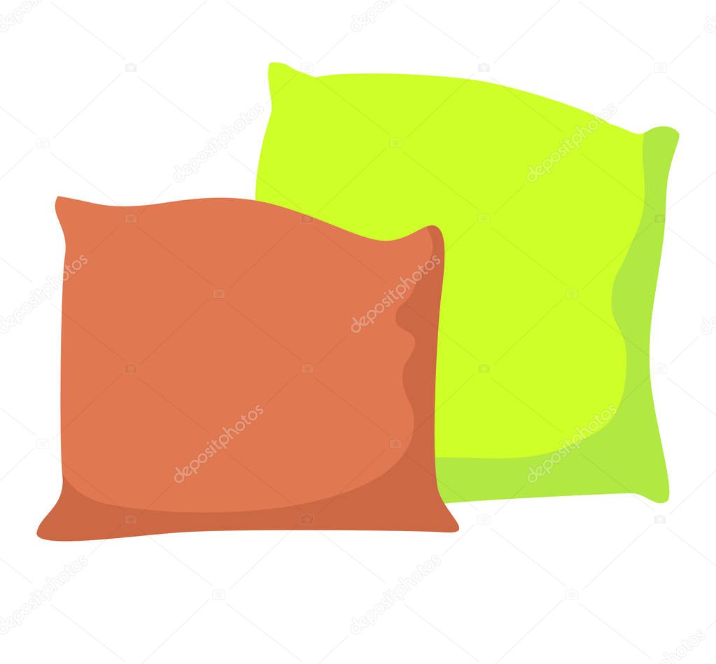 Cartoon pillow vector illustration  isolated