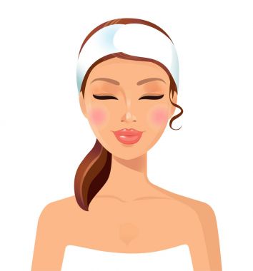 Rahatlatıcı sağlık masaj spa salon yüz vücut, güzel kadın