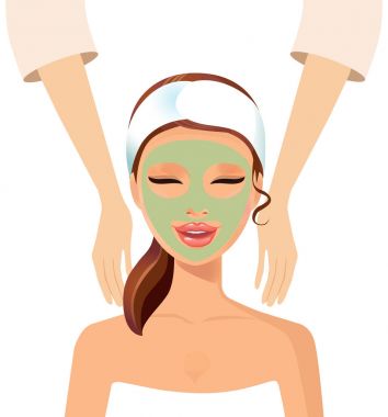 Kadının rahatlatıcı sağlık masaj tedavi kavramı