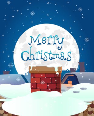 Noel tebrik kartı vektör illüstrasyonu