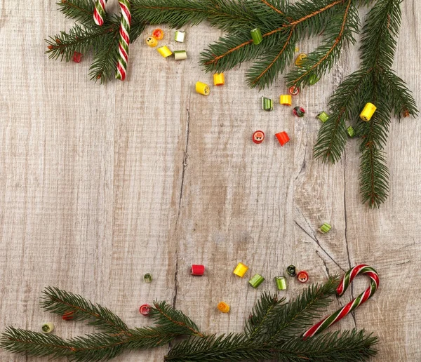 Christmas sammansättningen av fir grenar — Stockfoto