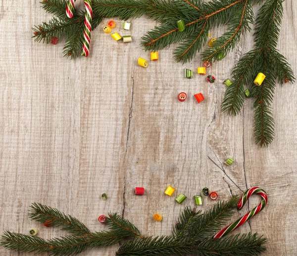 Christmas composition of fir branches — Stock Photo, Image