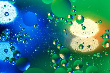 Kabarcıkları ile renkli yapay arka plan.