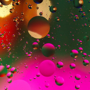 Kabarcıkları ile renkli yapay arka plan.