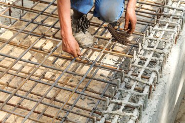 İşçi bağları tel ile takviye barlar çelik.